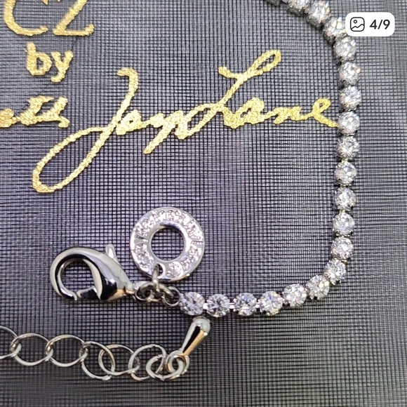 Kenneth Jay Lane Silver CZ Tennis Bracelet - Picture 3 of 7